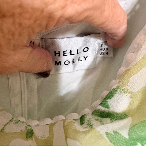 Hello Molly Green Floral Mini Dress - Picture 4 of 8